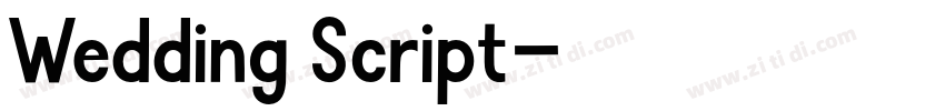 Wedding Script字体转换